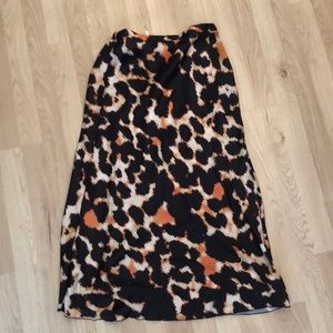 Free People Cheetah Midi Skirt